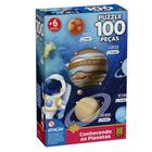 Brinquedo Infantil Quebra-Cabeça Puzzle Conhecendo os Planetas 100 Peças Grow - 03931