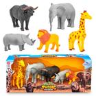 Brinquedo Infantil Vinil Com 5 Animais The Big Five Safari