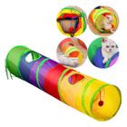 Brinquedo Interativo Gatos Pets Túnel Labirinto Colorido