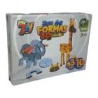 Brinquedo Jogo Das Formas 3D Animais 2 Em Mdf 10 Peças +3 - Paper Toy