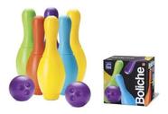 INOOMP 1 Conjunto Brinquedo Bola De Boliche Jogos Ao Ar Livre Indoor Bola  De Boliche De Madeira Bola De Boliche Infantil Pinos De Boliche Plástico