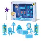 Brinquedo Judy Home Quarto Princesa Snow Com Centro Azul