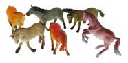 Brinquedo Kit Animais 6 Cavalos Em Miniatura Coleção Fazenda - Toy king