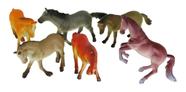 Brinquedo Kit Animais 6 Cavalos Em Miniatura Coleção Fazenda