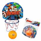 Brinquedo Kit Basquete Tabela + Bola Super Heróis Disney