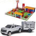 Brinquedo Kit Caminhonete com Trailer e Fazendinha de Montar