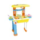 Brinquedo kit cozinha infantil 3 em 1 com alça colorida unissex