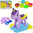 Brinquedo kit de massinha unicórnio com acessórios