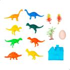 Brinquedo Kit Dinossauros De Plastico 16 Peças Animais