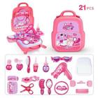 Brinquedo Kit maleta cabelereira infantil salão de beleza