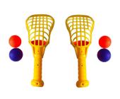 Brinquedo Lacrosse Com 2 Raquetes + 4 Bolas Divertido