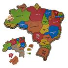 Brinquedo Madeira Quebra Cabeça Mapa Do Brasil Tam G Premium