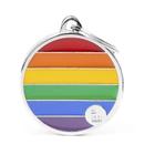 Brinquedo Medalha De Identificação Myfamily Rainbow Círculo Grande Bh54C