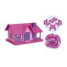 Casinha de Bonecas Infantil em Madeira MDF Casa de Brinquedo 2 Andares com  22 Móveis Sulartes Rosa : : Brinquedos e Jogos