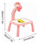 Brinquedo mesa mágica infantil com projetor de led girafa