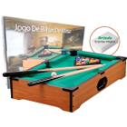 Jogo Mini Mesa de Bilhar Sinuca Compacta em Madeira Snooker com 2 Tacos  9cmx31cmx51cm - Camilo's Variedades