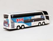 Brinquedo Miniatura Ônibus Viação 1001 Branco 30Cm