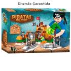 Jogo blocos de montar Navio Pirata Dragão 431 peças cinza +6 anos Brinquedo  Xalingo - 1183.2 - Brinquedos de Montar e Desmontar - Magazine Luiza