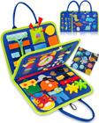Brinquedo Montessori Busy Board Exorany Blue Dinosaur de 1 a 4 anos