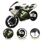 Brinquedo Moto Bsx1 Decorada Branca Com Roda Livre Bs Toys