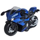 Brinquedo Moto Esportiva S1RXSC Azul Fricção Som Luz - Castela