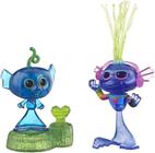 Brinquedo Mundo de Trolls DreamWorks Techno Reef Bobble com 2 Figuras, 1 com Ação Bobble e Base, Inspirado no Filme World Tour.