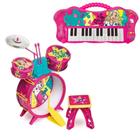 Brinquedo Musical Barbie Fabulosa Bateria E Teclado Com Função MP3 Player - Fun