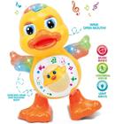 Brinquedo Musical Para Crianças Pato Dançante Anda Mexe Emite Som e Luz Colorida - Toys