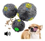 Brinquedo para Cães Bola Pequena Porta Petisco Emite Som para Cachorro Cães Pets - Pequeno 7 Cm