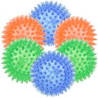 Brinquedo para cães LECHONG Squeaky Spiky Ball, pacote com 6 unidades para limpeza de dentes