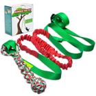 Brinquedo para cães LOOBANI Outdoor Bungee Tug Toy pendurado na árvore