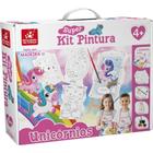 Brinquedo para Colorir Unicornios Super KIT C/04 Tela