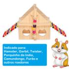 Brinquedo para Roedores Parquinho Casinha Play House Golden Hamster Gerbil Twister Porquinho da India