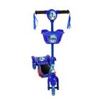 Brinquedo Patinete Infantil PJ Mask 3 Rodas Com Luz E Som E Cestinha Azul Art Brink
