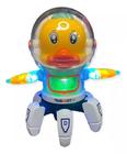 Brinquedo Pato Espacial Robô Musical Luz Colorida Astronauta