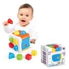 Brinquedo Pedagógico Bate Martelo Educativo Infantil Cubo Com Blocos Para Bebês - Multikids