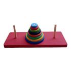 Brinquedo Pedagógico Educativo Em Madeira Montessori Torre De Hanói