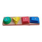 Brinquedo Pedagógico Educativo Montessori Em Madeira Escolha o Seu: Formas Geométricas