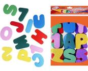 Brinquedo Pedagógico Letras Números EVA 08cm x 05mm - 36 un