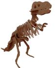 Brinquedo Pedagógico Madeira Quebra Cabeça 3D Dinossauro T. Rex