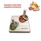 Brinquedo Pega/Puxa Argolas Duplo, com 10 argolas de plástico