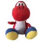 Brinquedo Pelucia Yoshi Vermelho 30cm Turma do Mario Antialérgico - Pelúcia