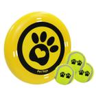 Brinquedo Pet Disco Frisbee Lançador e Bola de Tênis Sonora