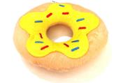 Brinquedo Pet Rosquinha De Pelúcia Para Cães Amarelo