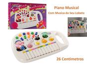 Brinquedo Piano Teclado Baby Fazendinha com Luz Músicas e Sons Animais