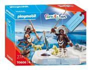 Brinquedo Playmobil Family Fun Pescador No Gelo Sunny 70606