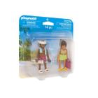 Brinquedo Playmobil Pack 2 Bonecos Casal de Férias