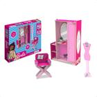 Brinquedo Playset Closet Da Barbie A partir dos 3 anos com 40 Peças - Xalingo 23298