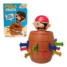 Brinquedo Pula Pirata Jump Barril, Boneco e Acessórios, 18 Peças Brinquedo Infantil Educativo Jogo de Mesa Diversão Meninos e Meninas, Grande, - Toys&Toys