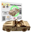 Brinquedo Quebra Cabeça 3D Carro Conversível Mdf - Monte & Eduque